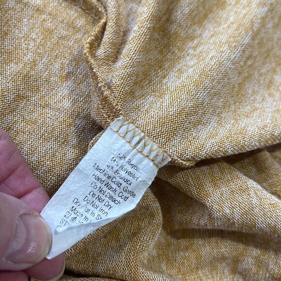 The Zig Zag Stripe oversized soft mustard shirt - Picture 3 of 3